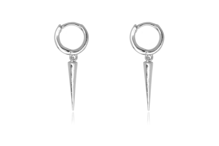 Women Boho Betty Earrings | Caplan Silver Spear Huggies