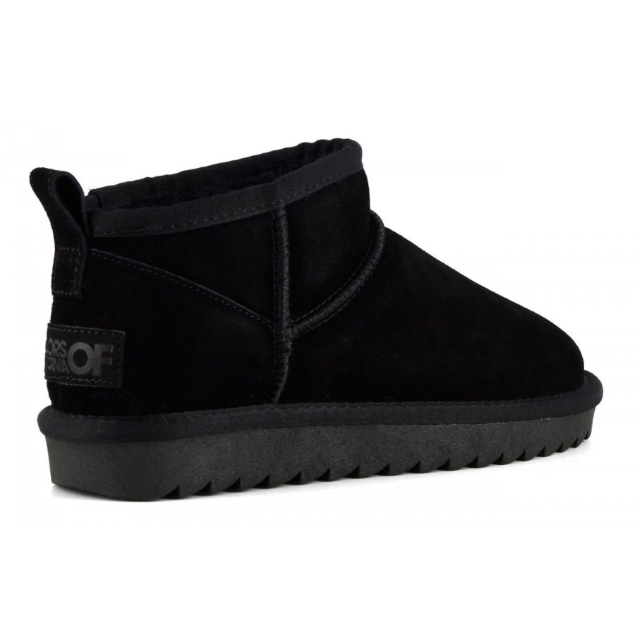 Women Colors of California Boots | Short Suede Boot-Black