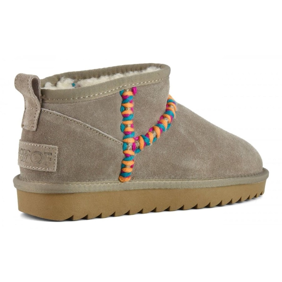 Women Colors of California Boots | Short Boot With Multi Stitch-Taupe