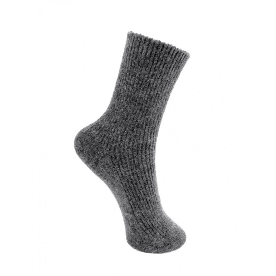 Women Black Colour Socks | Ronja Wool Sock-Dark Grey