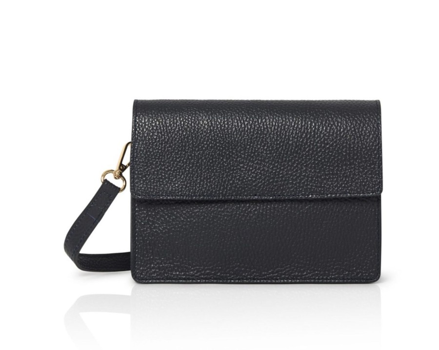 Women Doodie Stark Bags | Leather Flap Front Bag-Navy