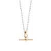 Women Tilly Sveaas Necklaces | Gold And Silver T-Bar Necklace