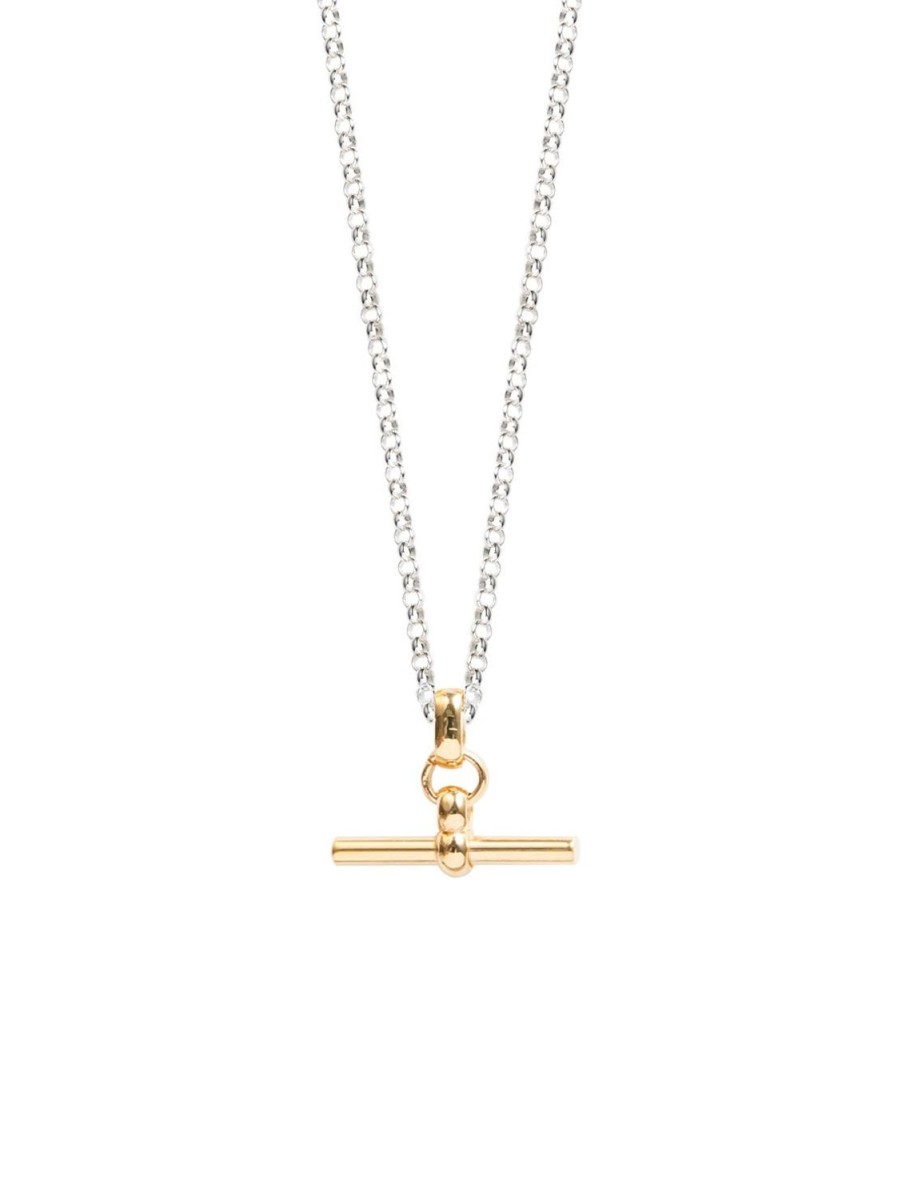 Women Tilly Sveaas Necklaces | Gold And Silver T-Bar Necklace