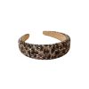 Women Black Colour Hair Accessories | Aura Rhinestone Headband-Leo