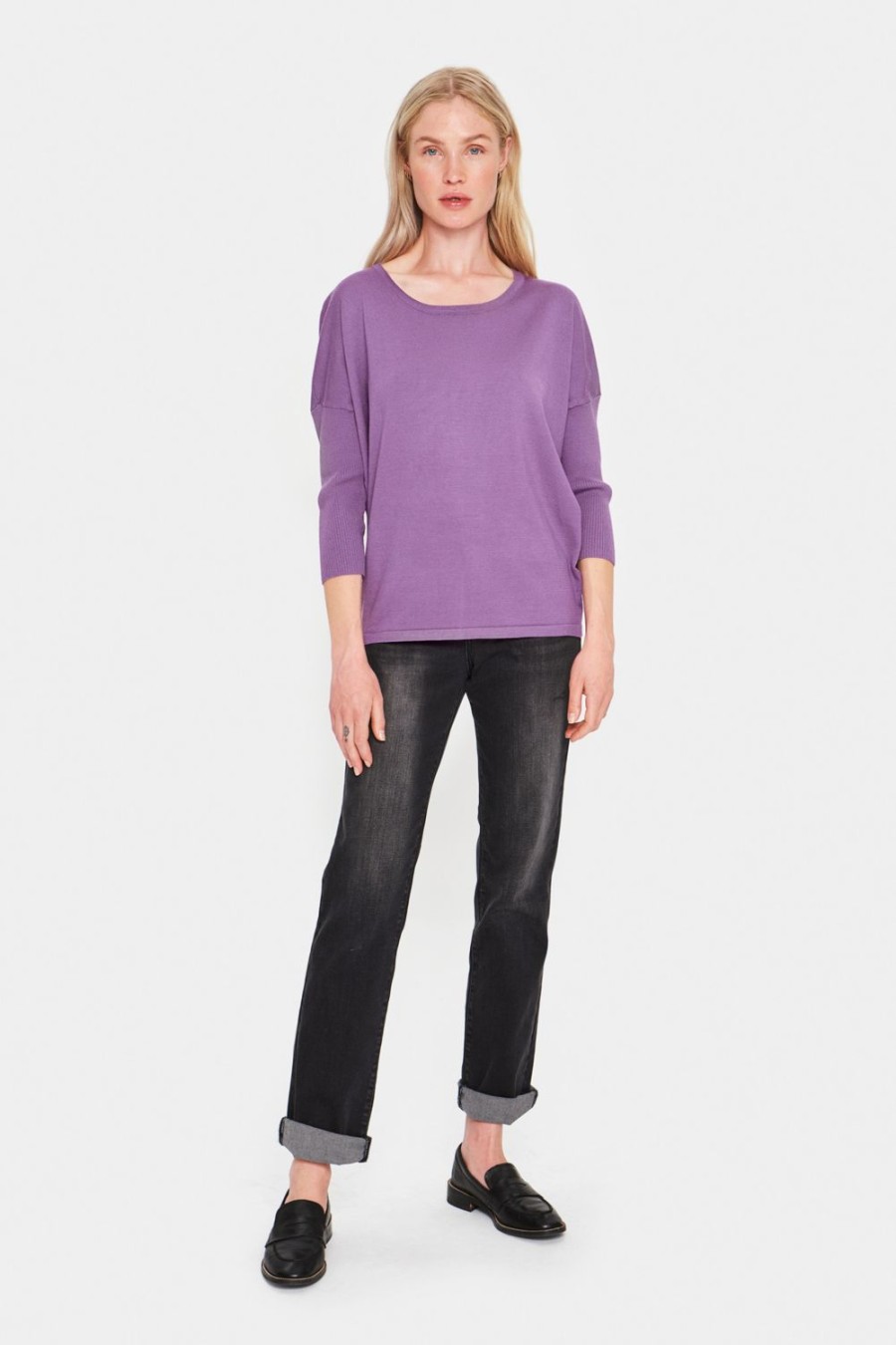 Women Saint Tropez Knitwear | Mila Jumper-Diffused Orchid