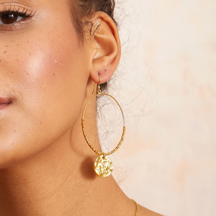 Women Ashiana Earrings | Dominique Large Hoop Earrings-Gold