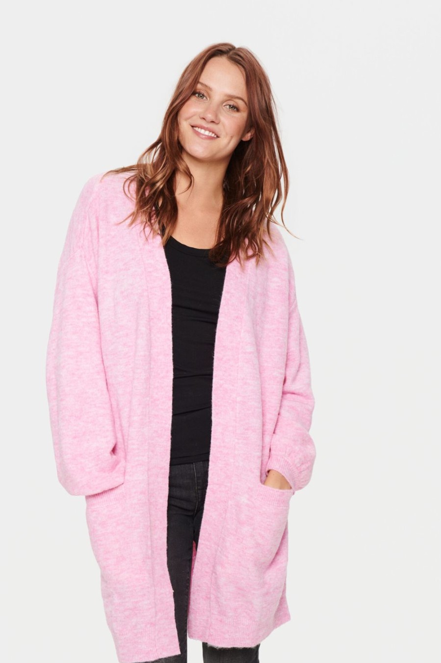 Women Saint Tropez Knitwear | Trixie Cardigan-Orchid Smoke