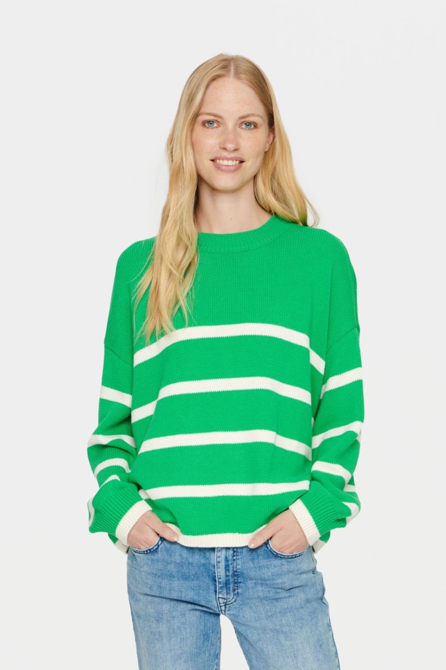 Women Saint Tropez Knitwear | Terna Pullover-Bright Green