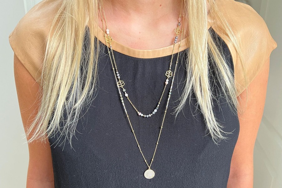 Women Boho Betty Necklaces | Dian Labradorite Long Pendant Necklace