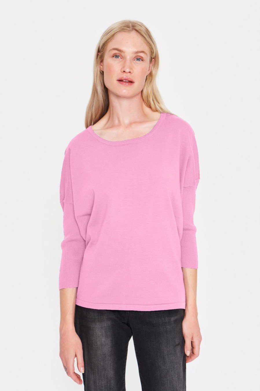 Women Saint Tropez Knitwear | Mila Jumper-Cyclamen