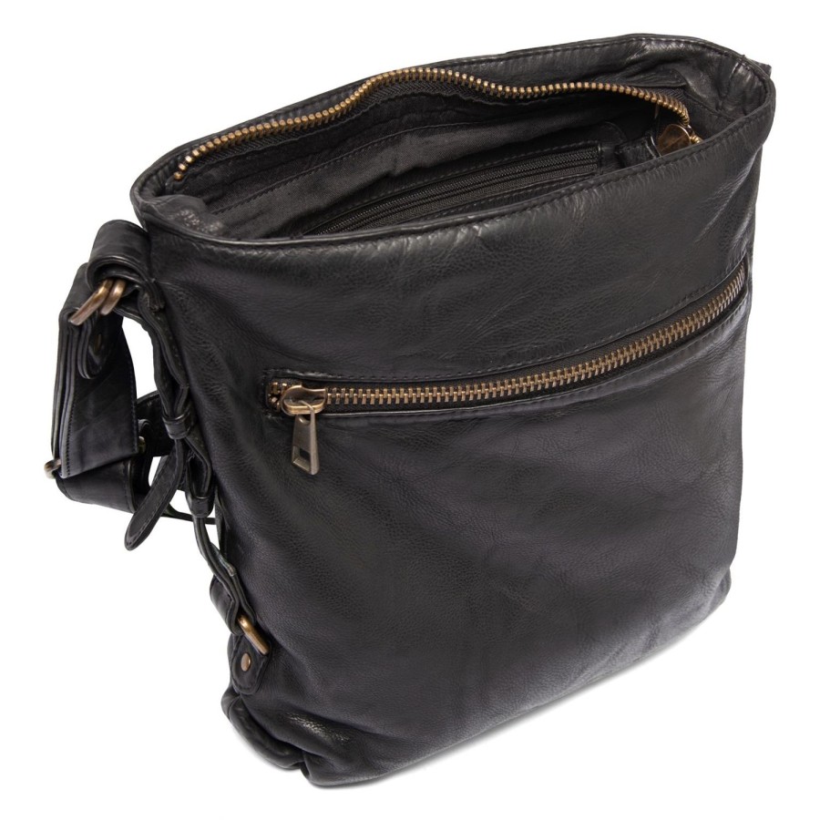 Women Depeche Bags | Medium Zipper Bag-Black