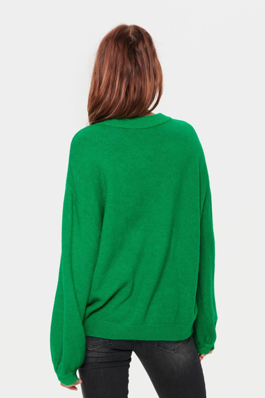 Women Saint Tropez Knitwear | Trixie Pullover-Verdant Green