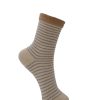 Women Black Colour Socks | Flash Stripe Socks-Off White