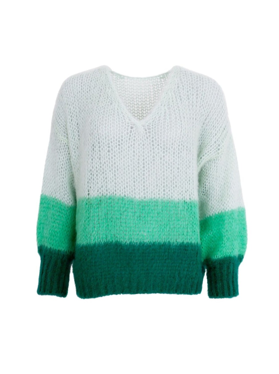 Women Black Colour Knitwear | Simona Jumper-Green