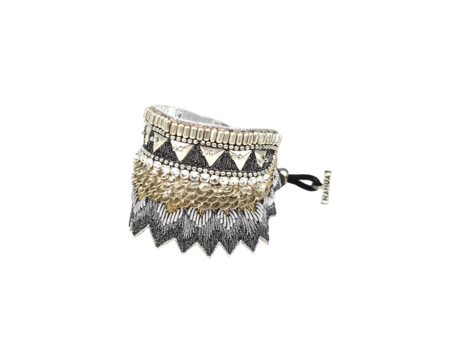 Women Nahua Bracelets | Maheswari Metal Bracelet-Gun