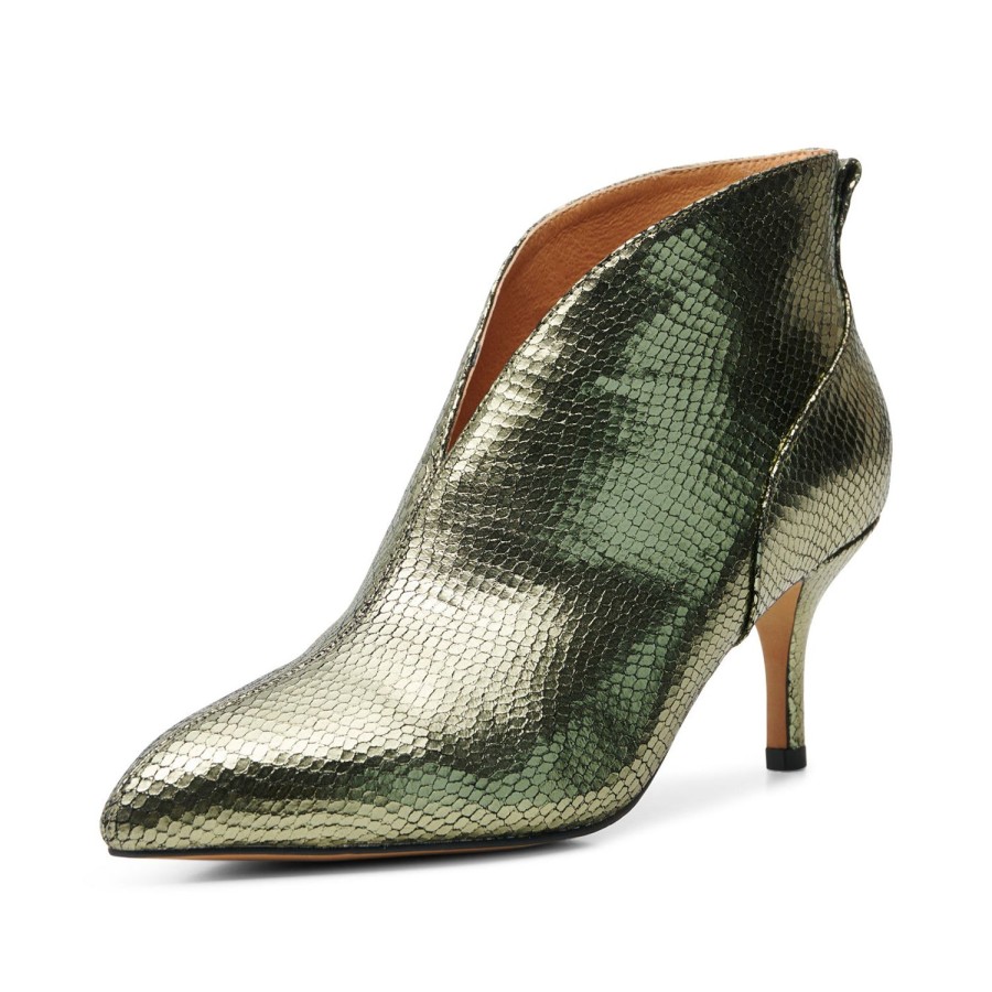 Women Shoe The Bear Boots | Valentine Low Cut Snake-Silver Olive