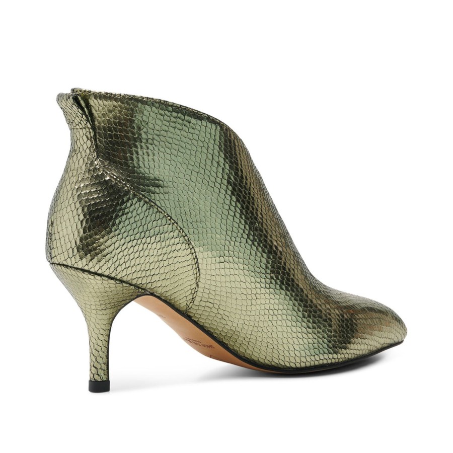 Women Shoe The Bear Boots | Valentine Low Cut Snake-Silver Olive