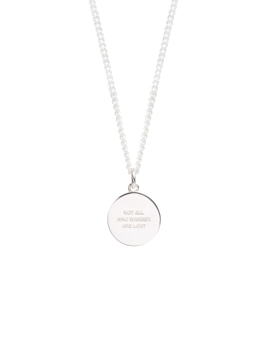 Women Tilly Sveaas Necklaces | Large Silver Compass 60Cm Curb Chain