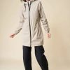 Women Tanta Coats | Vand Fleece Lined Coat-Stone Grey