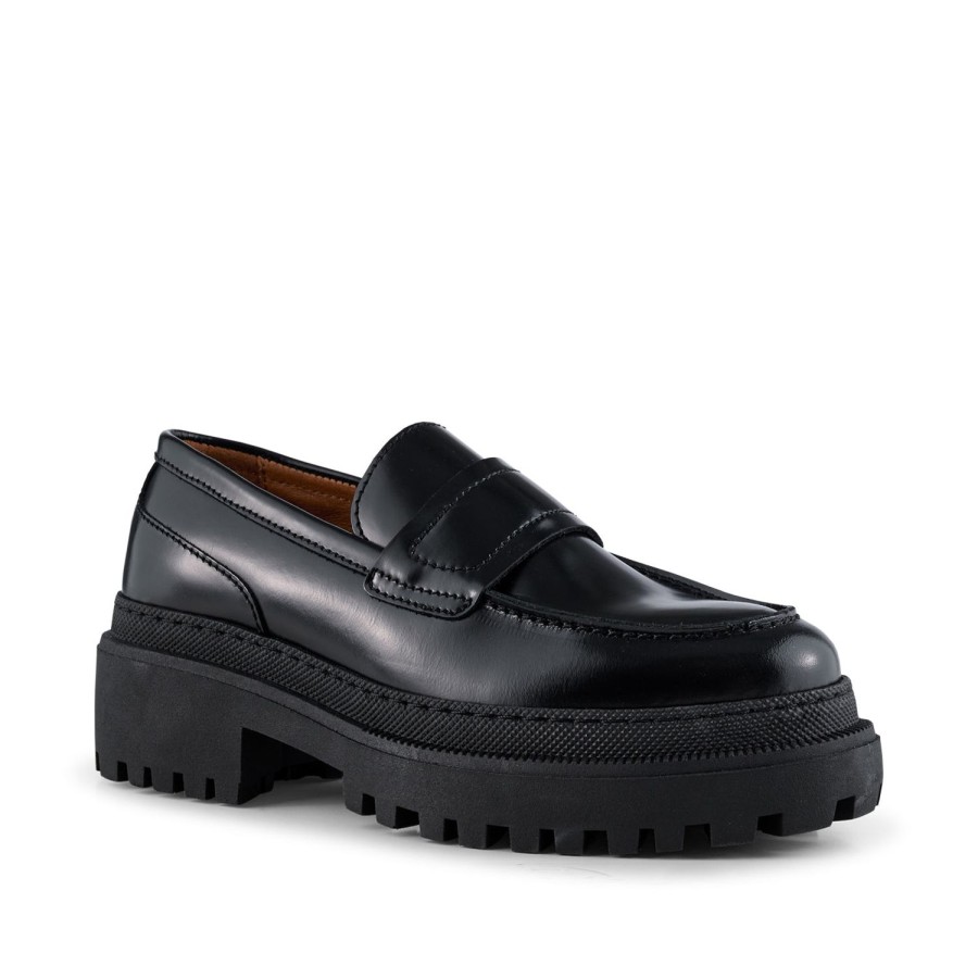 Women Shoe The Bear Shoes | Iona Saddle Loafer-Black