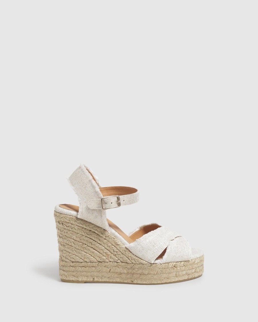 Women Castaner Wedges | Bromelia Wedge-Blanco/Oro