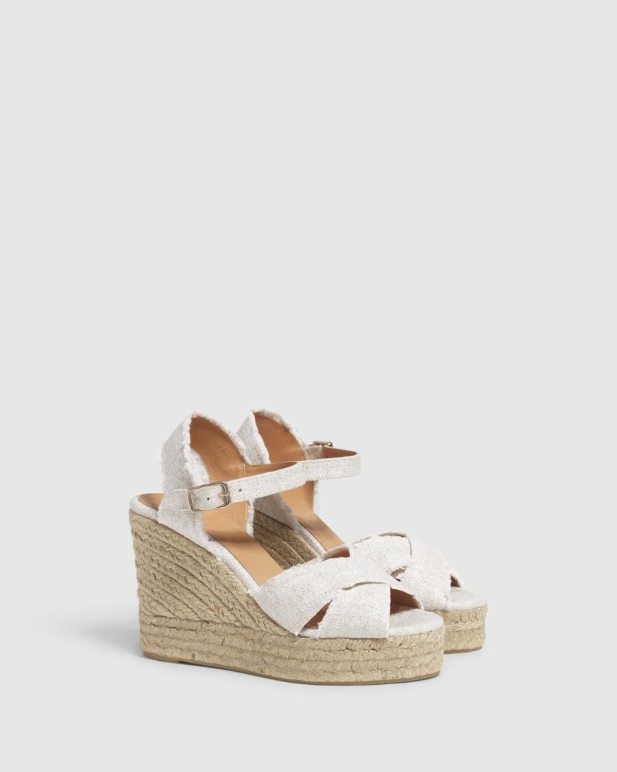 Women Castaner Wedges | Bromelia Wedge-Blanco/Oro