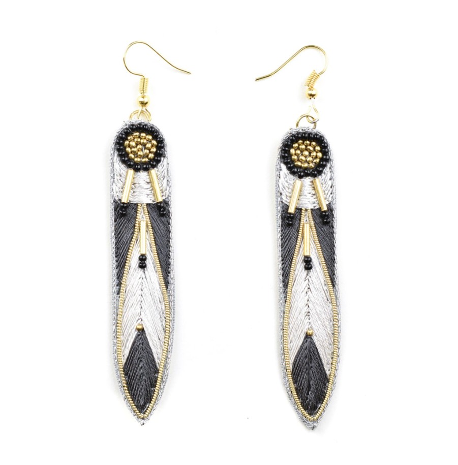 Women Nahua Earrings | Apsa Earrings-Anthracite