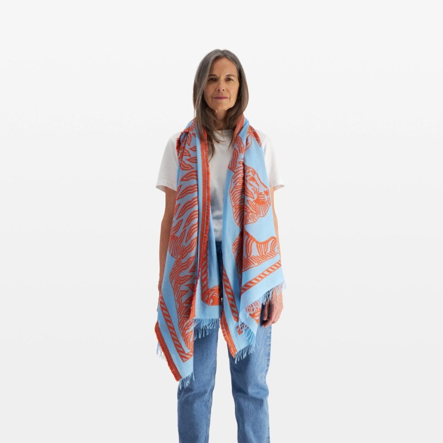 Women Inoui Editions Scarves | Mantra Summer Scarf-Blue