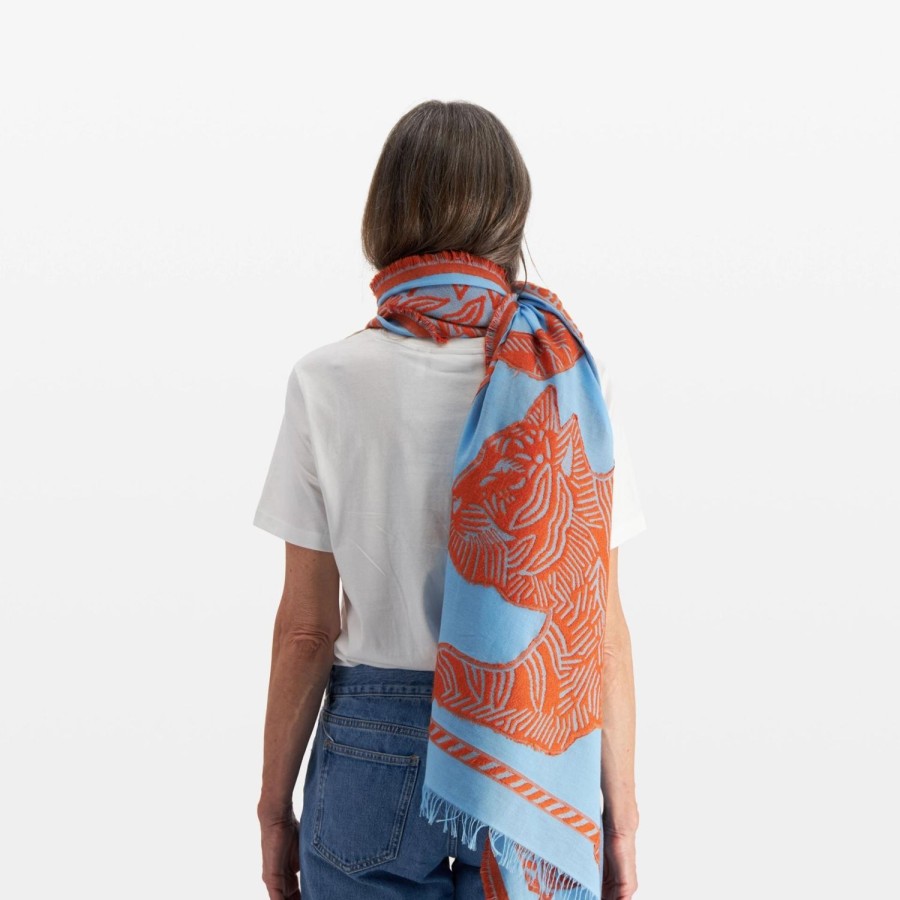 Women Inoui Editions Scarves | Mantra Summer Scarf-Blue