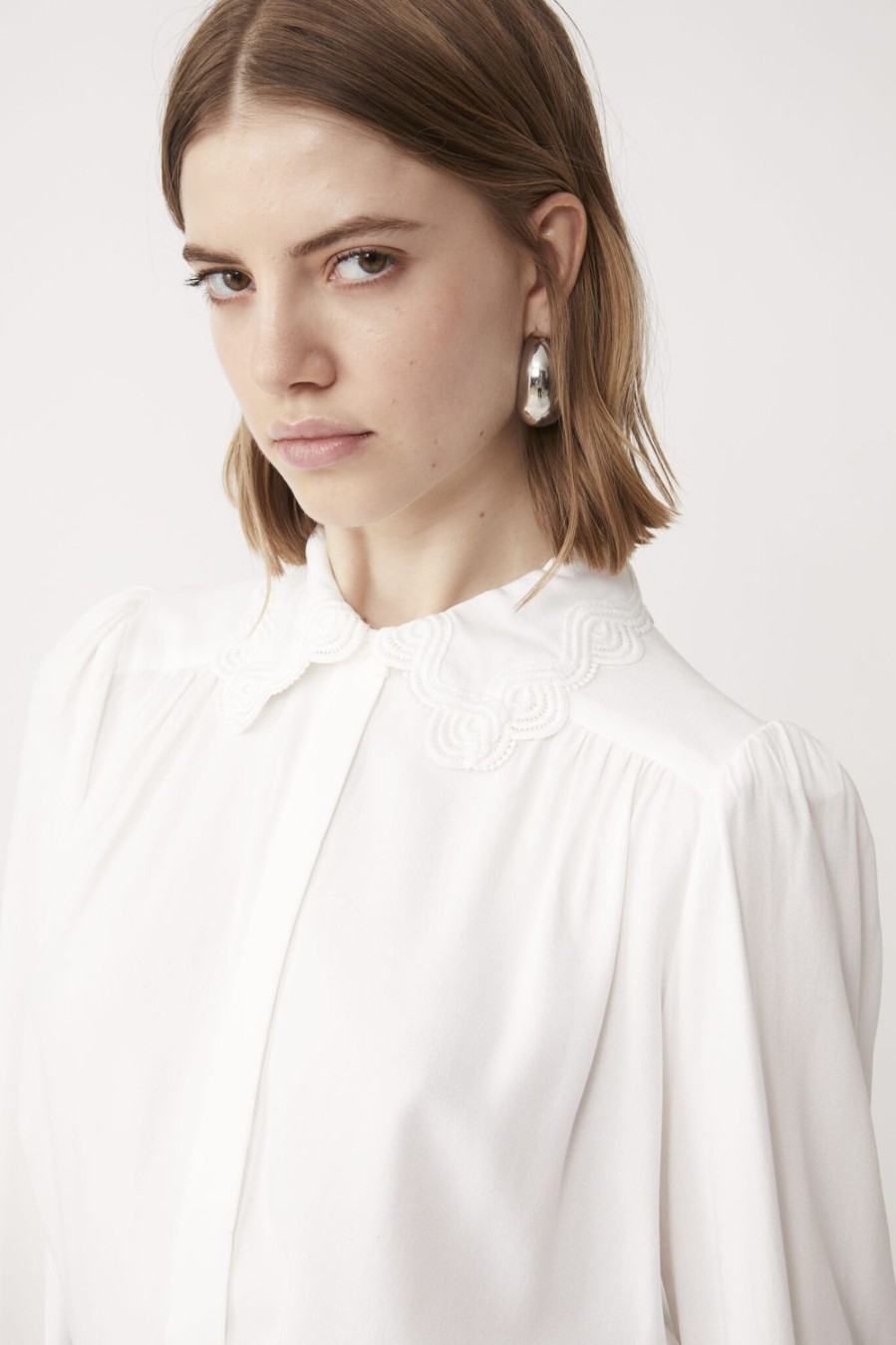 Women Suncoo Tops | Lassie Blouse-Blanc Casse