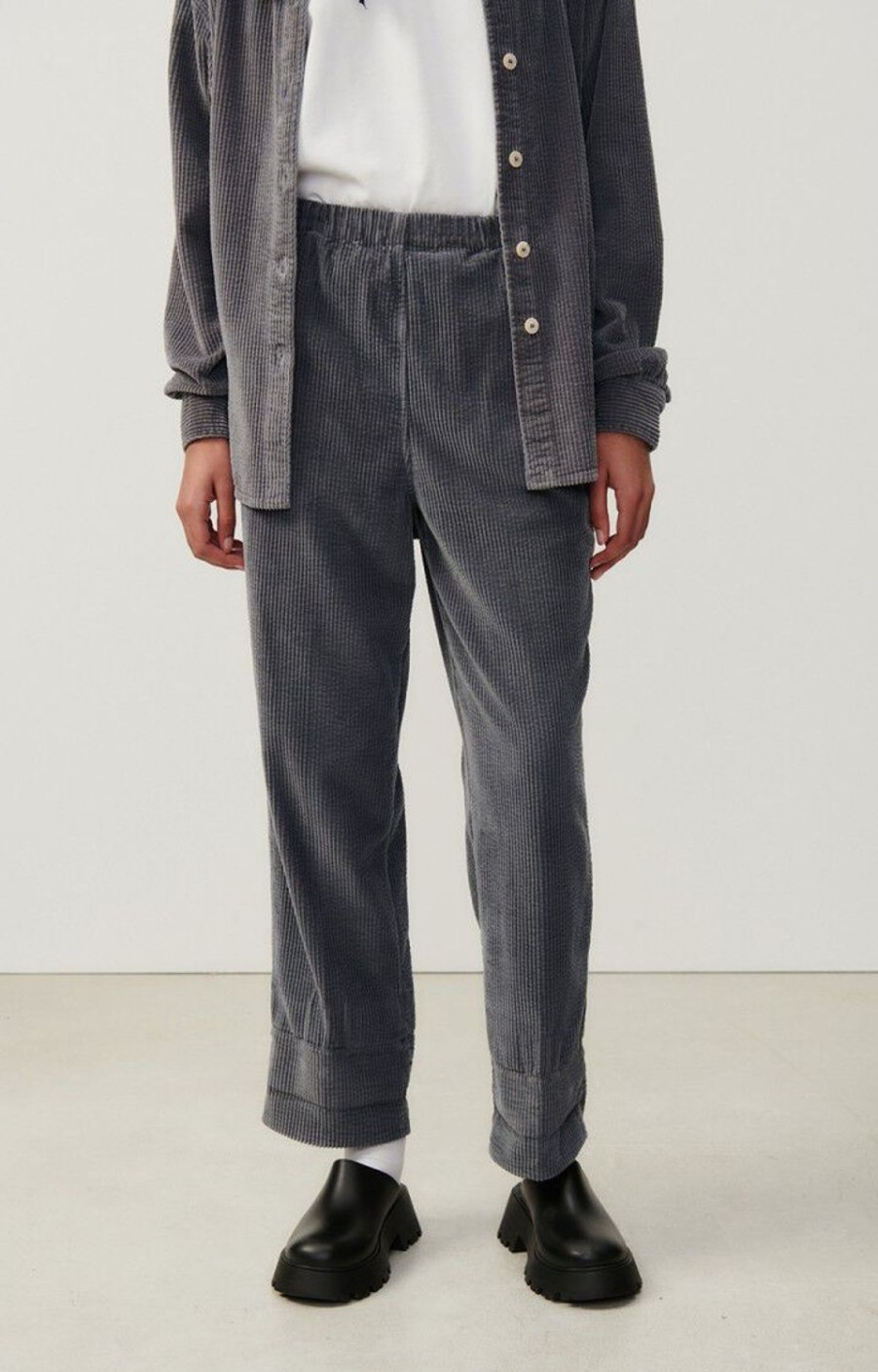 Women American Vintage Trousers | Padow Trousers-Vintage Carbone