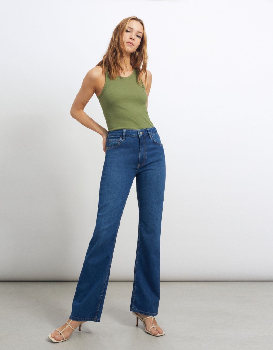 Women Reiko Jeans | Pernille Flare-Dk Blue