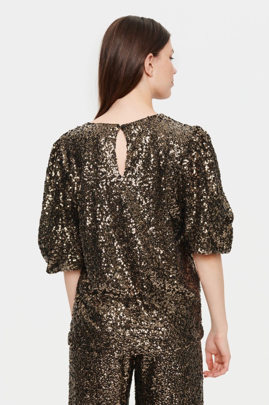 Women Saint Tropez Tops | Bailey Blouse-Antique Sequins