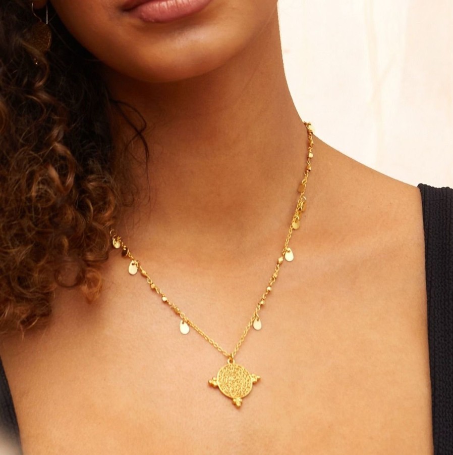 Women Ashiana Necklaces | Santorini Short Necklace-Gold