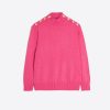 Women Vilagallo Knitwear | Button Turtle Neck Knit-Pink