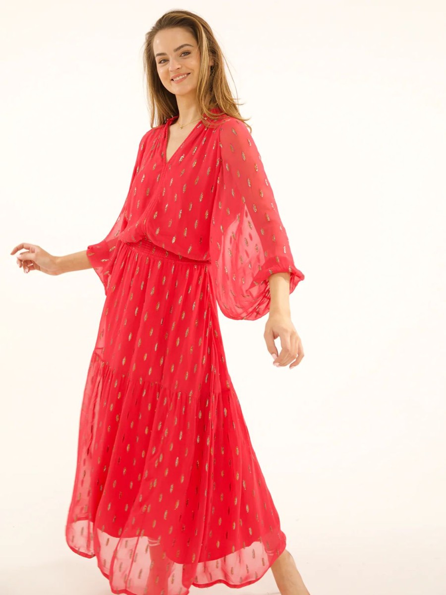 Women Stardust Dresses | Leo Maxi Dress-Raspberry Confetti