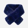 Women Doodie Stark Scarves | Short Tuck Through Faux Fur Scarf-Navy Blue