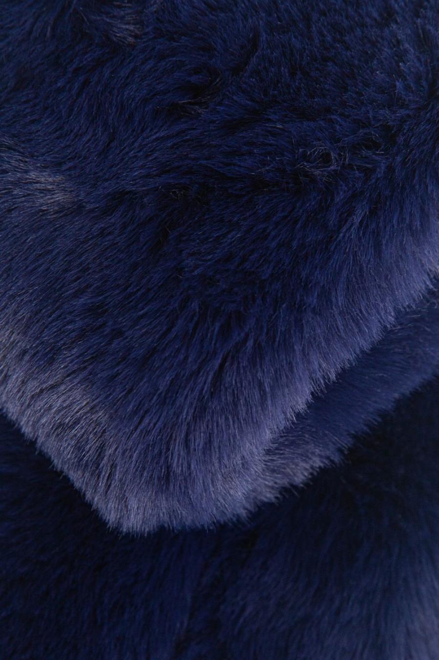 Women Doodie Stark Scarves | Short Tuck Through Faux Fur Scarf-Navy Blue