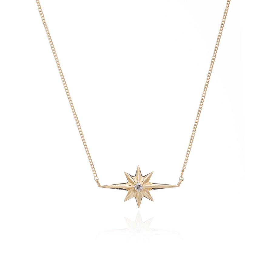 Women Rachel Jackson Necklaces | Gold Shooting Star Diamond Necklace