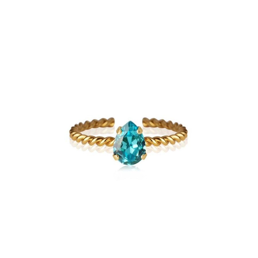 Women Caroline Svedbom Rings | 242367 Niki Ring Gold Light Turquoise