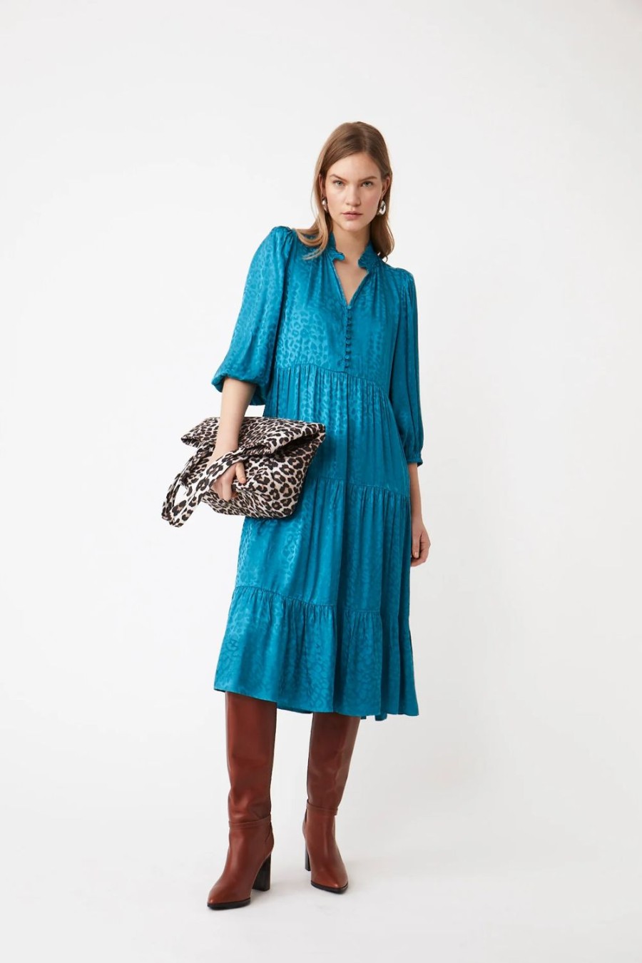 Women Suncoo Dresses | Cilya Dress-Blue Canard