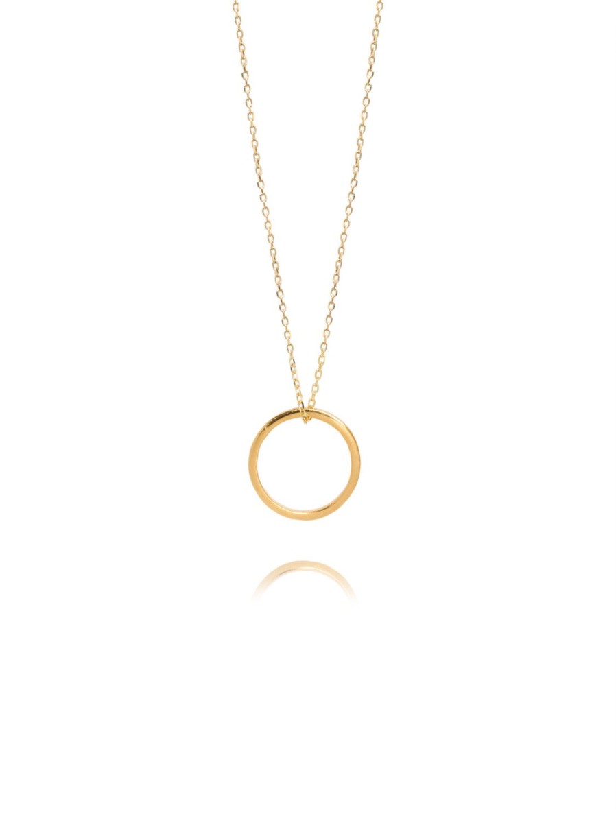 Women Tilly Sveaas Necklaces | Fine Gold Eternity Ring On Trace Chain