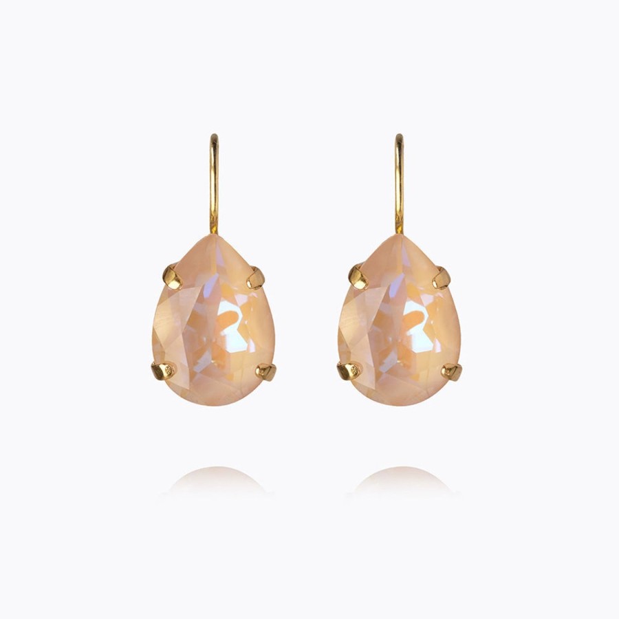 Women Caroline Svedbom Earrings | Mini Drop Clasp Earrings-Gold Ivory Cream Delite