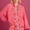 Women Pom Amsterdam Knitwear | Fiery Cardi-Pink Mel