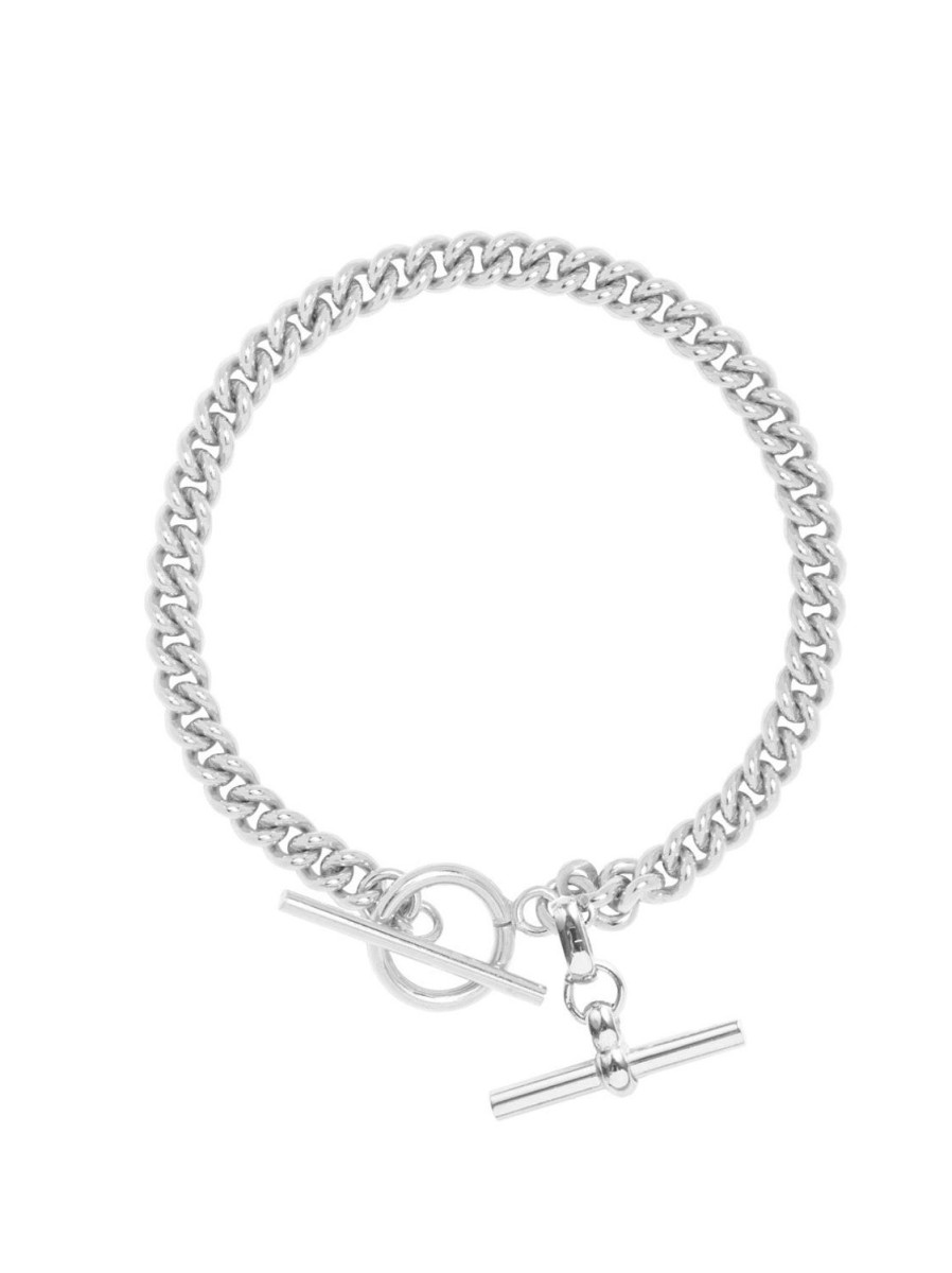 Women Tilly Sveaas Bracelets | Baby Silver Curb Bracelet