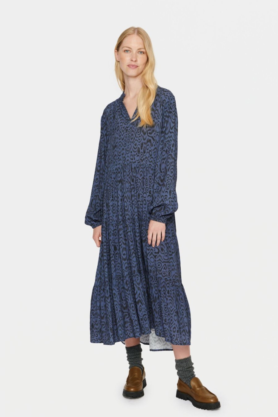 Women Saint Tropez Dresses | Eda Maxi Dress-Ombre Blue Nature