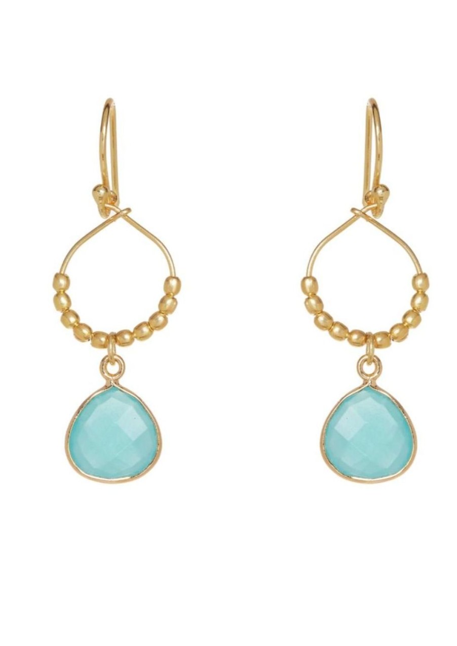 Women Ashiana Earrings | Bay Reef Earrings-Aqua Chalcedony