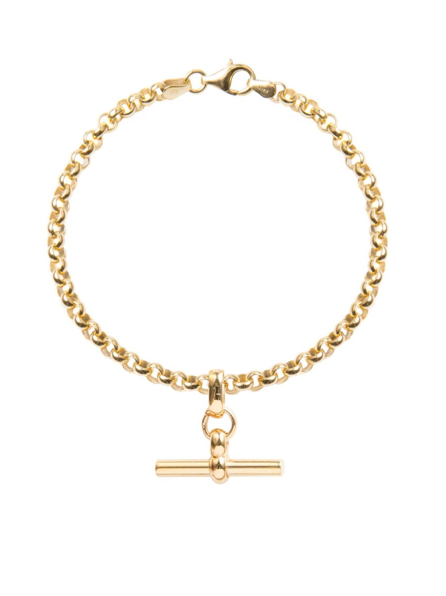 Women Tilly Sveaas Bracelets | Gold Belcher Bracelet With Gold T-Bar