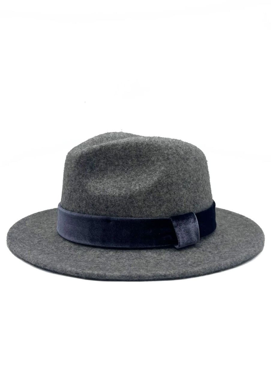 Women Nooki Hats | Frankie Wool Fedora-Grey