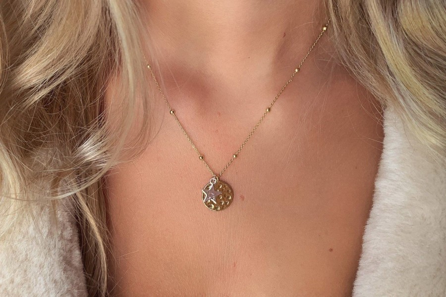 Women Boho Betty Necklaces | Luna Pendant Necklace-Gold